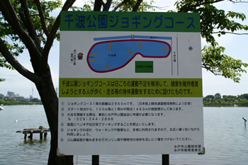 千波公園ジョギングコース案内